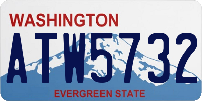 WA license plate ATW5732