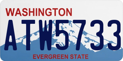 WA license plate ATW5733