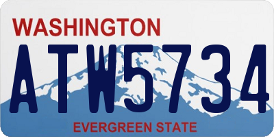 WA license plate ATW5734