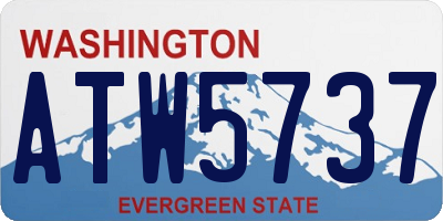 WA license plate ATW5737