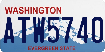 WA license plate ATW5740