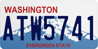 WA license plate ATW5741