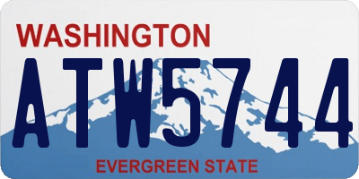 WA license plate ATW5744