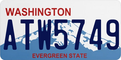 WA license plate ATW5749