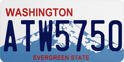 WA license plate ATW5750