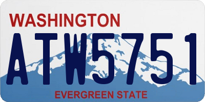 WA license plate ATW5751