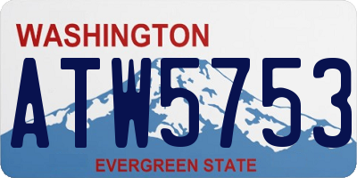 WA license plate ATW5753