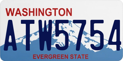 WA license plate ATW5754