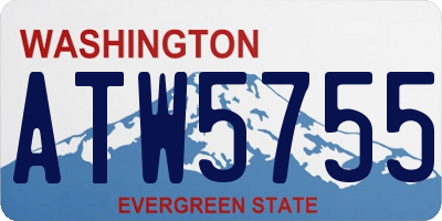 WA license plate ATW5755