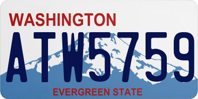 WA license plate ATW5759