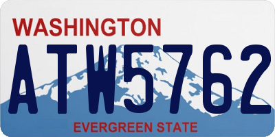 WA license plate ATW5762