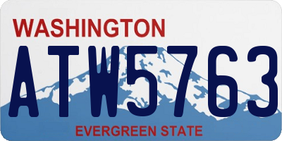 WA license plate ATW5763