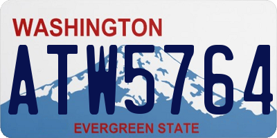 WA license plate ATW5764