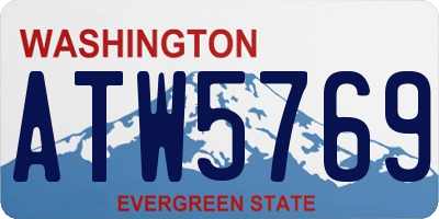 WA license plate ATW5769