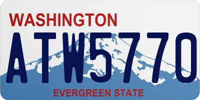 WA license plate ATW5770