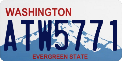 WA license plate ATW5771