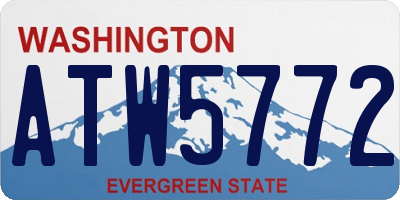 WA license plate ATW5772