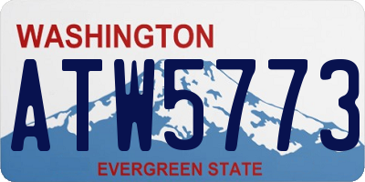 WA license plate ATW5773