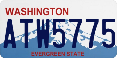 WA license plate ATW5775