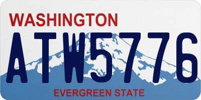 WA license plate ATW5776