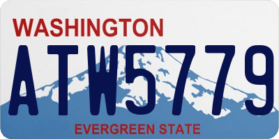 WA license plate ATW5779