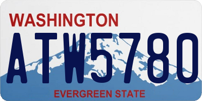 WA license plate ATW5780