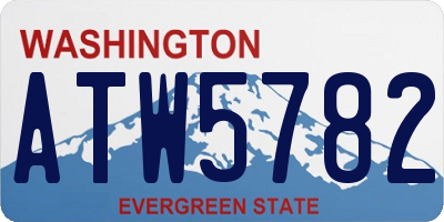 WA license plate ATW5782