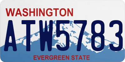 WA license plate ATW5783