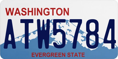 WA license plate ATW5784