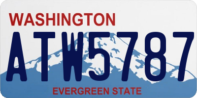 WA license plate ATW5787