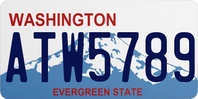 WA license plate ATW5789