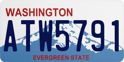 WA license plate ATW5791