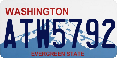 WA license plate ATW5792
