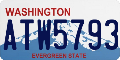 WA license plate ATW5793
