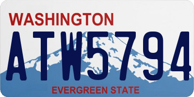 WA license plate ATW5794