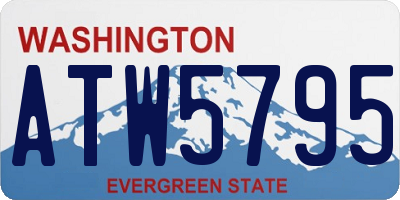 WA license plate ATW5795