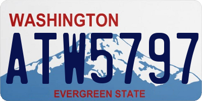 WA license plate ATW5797