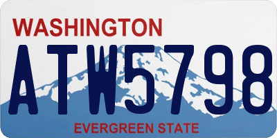 WA license plate ATW5798