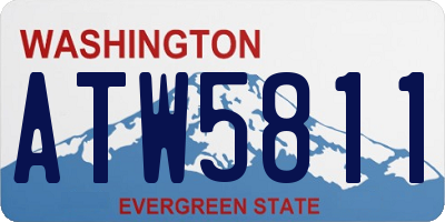 WA license plate ATW5811