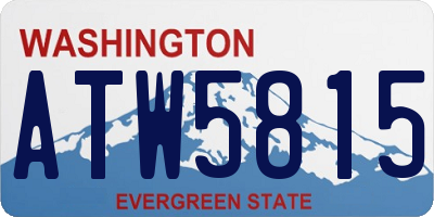 WA license plate ATW5815