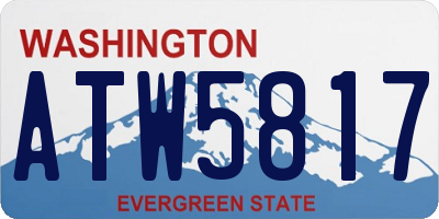 WA license plate ATW5817