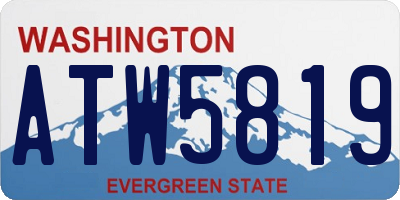WA license plate ATW5819