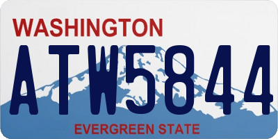 WA license plate ATW5844
