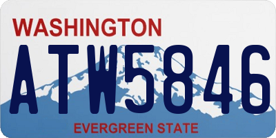 WA license plate ATW5846