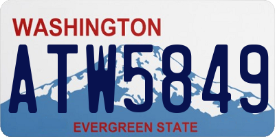WA license plate ATW5849