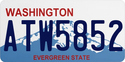 WA license plate ATW5852