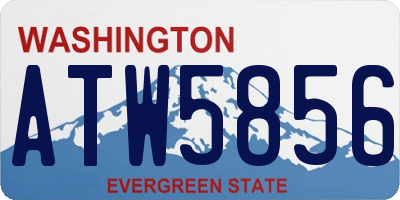 WA license plate ATW5856