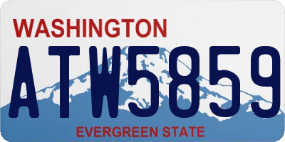 WA license plate ATW5859