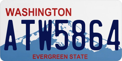 WA license plate ATW5864