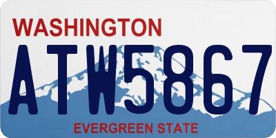 WA license plate ATW5867